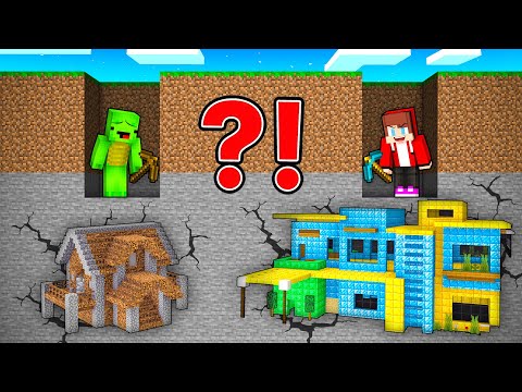 Mikey and JJ Mined the Best Houses in Minecraft ! - Maizen