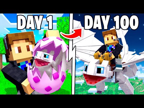 I SPENT 100 DAYS in DRAGON MOD Minecraft! (FULL MOVIE)