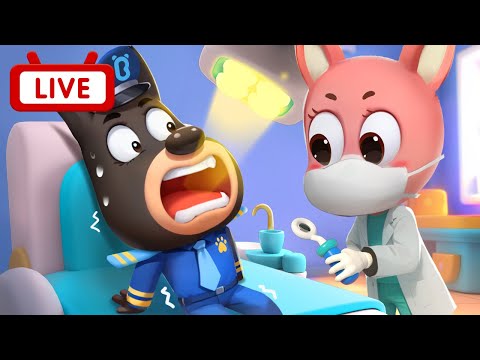 🔴【LIVE】不要害怕看牙醫 + 更多 | 啦咘啦哆智斗羚羚羊 | Kids Cartoon | 熱門動畫合集 | 安全警長啦咘啦哆 Sheriff Labrador | BabyBus 寶寶巴士