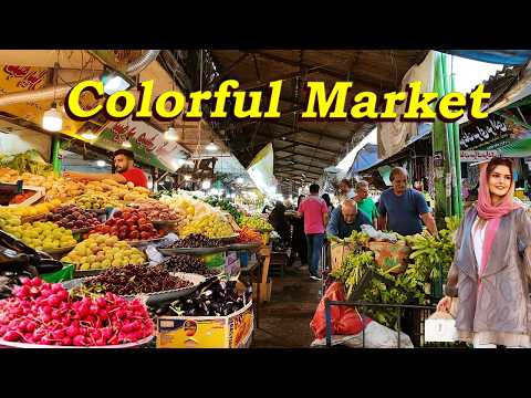 Exploring the most Beautiful and Delicious Food Market in northern Iran, Price of food Bazaar, IRAN