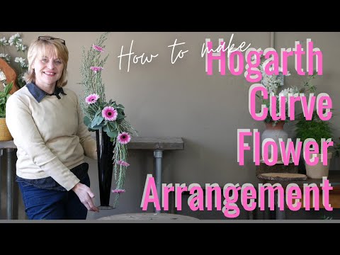 How to make a Hogarth Curve Flower Arrangement - HOW TO ARRANGE FLOWERS IN FOAM FOR BEGINNERS