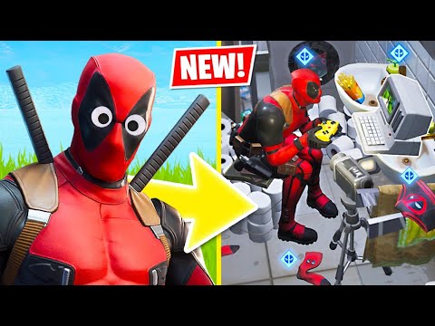 New DEADPOOL SKIN Challenges!! (Fortnite Battle Royale)