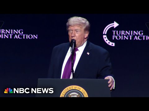 Trump holds Turning Point USA rally amid growing tensions with the pope
