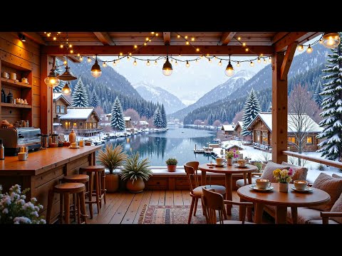 Cozy Winter Coffee Shop Ambience with Smooth Piano MusicβοΈCalming Music for Perfect Holiday