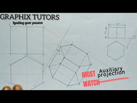 Auxiliary projection (Technical drawing) pt 1