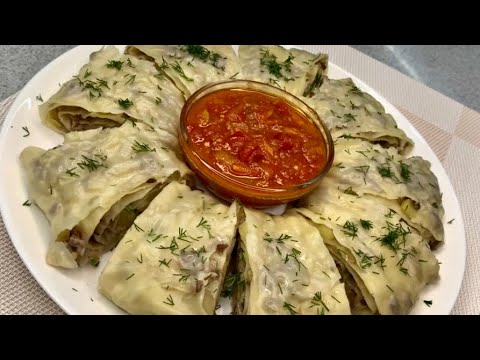 Ханум по-узбекски. Как раскатать тесто обычной скалкой🍃