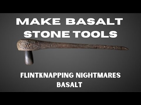 Make A Basalt Axe Head - Flintknapping Nightmares #basalt #flintknapping #primitiveskills #bushcraft