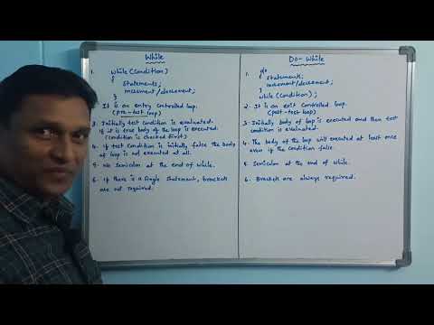 Difference between While and Do-While | While vs Do-While | While loop and Do-While