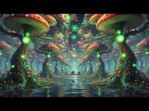 Psychedelic Trance - Glowing Forest / Journey Mix 2025 (AI Visuals) Vol.2