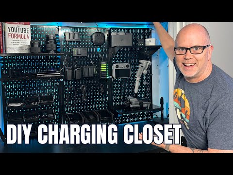 Gear Storage & Battery Charging Closet - for Content Creators