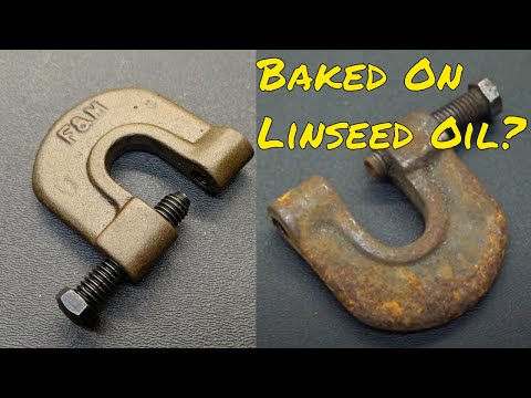 Using boiled linseed oil to coat metal parts!  A great option for a rust inhibitor!