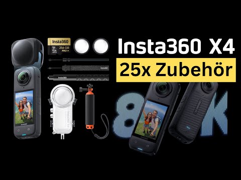 Insta360 X4 25x Mega Zubehör und Accessoires 2024. Alle Bundle Packs, Akku Stick und Halterungen!