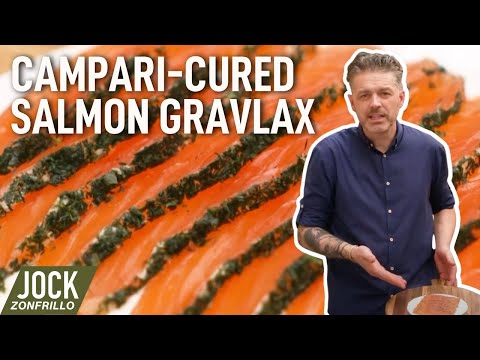Campari-Cured Salmon Gravlax with Lemon Cottage Cheese | Jock Zonfrillo