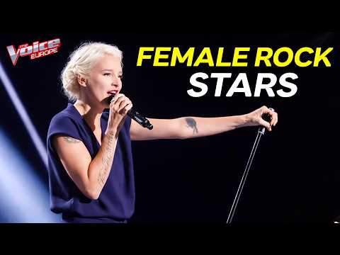 Top 15 FEMALE ROCK Auditions That BLEW Everyone Away | The Voice Europe