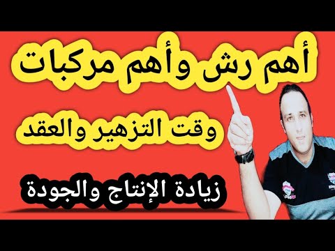 أهم رش وأهم مركبات وقت التزهير والعقد هام جدا جدا