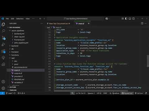 Bus Booking Portal using Azure Functions & SWA | DevOps Serverless Project | Terraform | Azure
