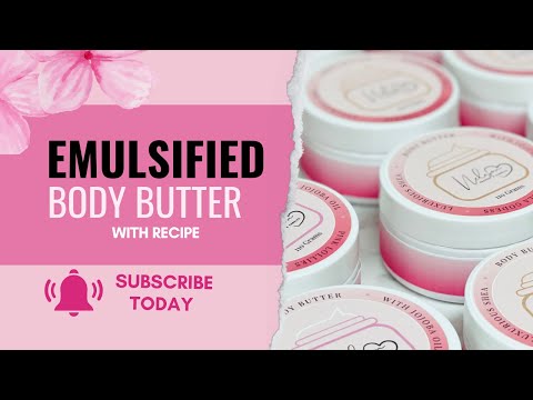 How i make my luxurious emulsified  body butter with pomegranate seed oil and jojoba oil