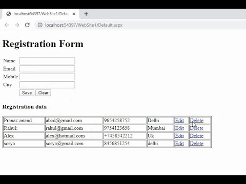 C# Asp.Net Insert Update Delete and View With SQL Server Database Stored Procedure