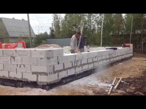 Строим дом из газобетона. День 2,3. Все по уму.