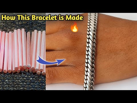 This Handmade Silver Bracelet Looks ALIVE! (Snake Scale Design) How it's made/jewelry making