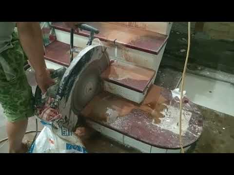 cắt thu nhỏ cầu thang bộ để lắp thang máy công trình tại đội cấn. 0911 15 13 19