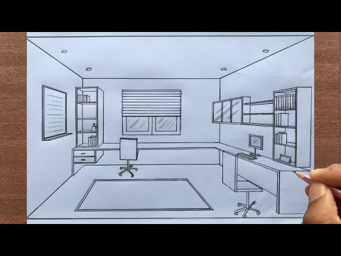How to Draw a Room using 1 Point Perspective