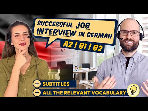 Job Interview in German (A2, B1, B2) 📋🏆| SUCCESSFUL Conversation with Essential Questions + Answers