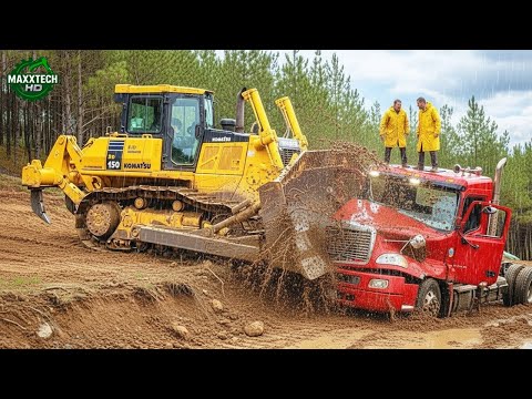 Jaw-Dropping Bulldozer Operator Skills Caught on Camera So Crazy You’d Think They’re Fake! #63