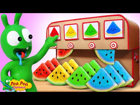 Pea Pea y Máquina Expendedora De Sandías De Colores - Vídeos para Niños - Pea Pea Español