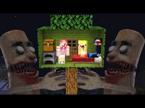 🌳ОБУСТРОИЛИ ДОМ НА ДЕРЕВЕ И ПЕРЕЖИЛИ НОЧЬ В МАЙНКРАФТ! ШЕДИ ЛЕСКА И НУБИК MINECRAFT