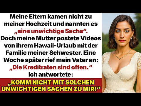 Meine Eltern nannten meine Hochzeit „unwichtig“, weil ich am „Boden der Gesellschaft“ war! Also...