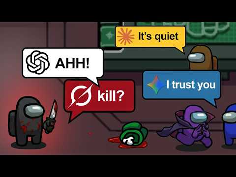 I Forced 10 AIs to play Among Us...(it was crazy)