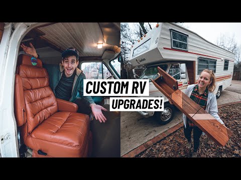 BACK TO THE RV! Building Custom Bunk Cabinets + Brand New Captain's Chairs 😍