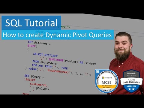 SQL Tutorial - How to create a Dynamic Pivot in SQL Part 1