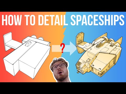 How to Draw Spaceships - easy detailing tutorial