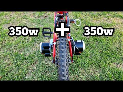 electric super bike 2 motors 350w with gear
