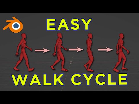 Making a Quick and EASY WALK CYCLE Animation - Blender Basics Tutorial