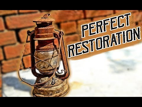 RUSTY LAMP RESTORATION - 1912 Useless OLD LANTERN