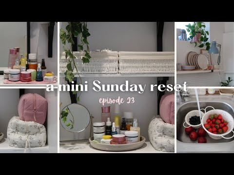 #23 a mini Sunday reset | groceries, bathroom cleaning & organisation | silent vlog