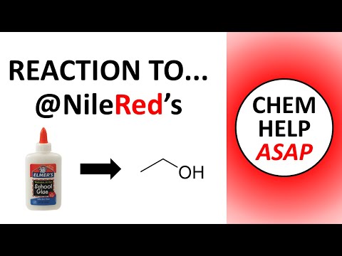 reaction to NileRed video - school glue to ethanol