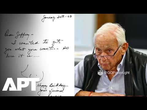 WATCH | Les Wexner Put on the Spot Over Bizarre Birthday Note to Epstein | APT