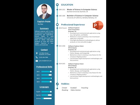 How to make professional CV/Resume in PowerPoint