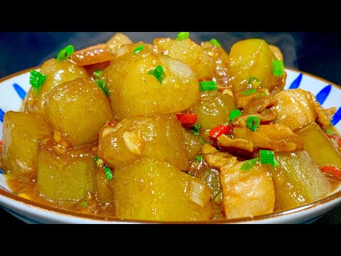 Achao teaches you the home-cooked method of braised winter melon, it is fresh, smooth and delicious