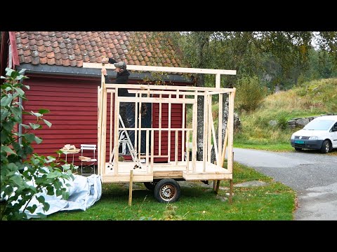 Building a Tiny Cabin on an Old Trailer