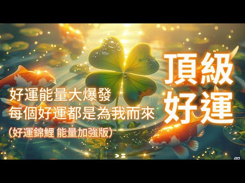 好運音樂 ⚠️99.99%靈驗⚠️好運能量大爆發 宇宙加持 好運共振 恭喜你接收到頂級好運 四面八方好運都為我而來 我想要的都會實現 🍀 心想事成 所求必達 🍀 （此音頻為 好運錦鯉 能量加強版）
