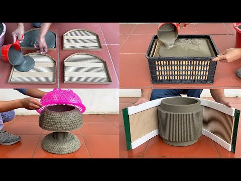 How Beautiful - How To Make 4 Cement Plant Pots To Make Your Garden More Special And Outstanding