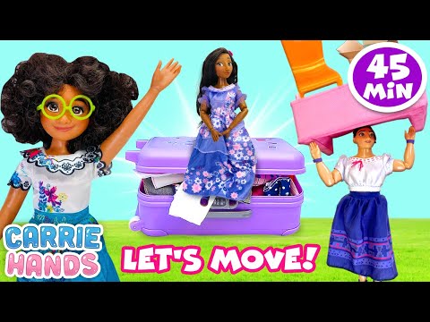 Disney Encanto Mirabel Doll Family Packing and Moving to a New House 🧳 ✈️