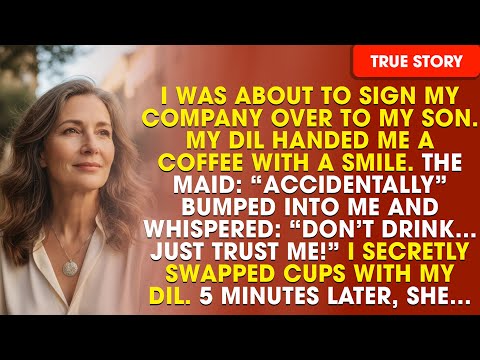My Daughter-in-Law Gave Me Coffee Before the Meeting—The Maid Spilled It on Purpose. It Saved My Lif
