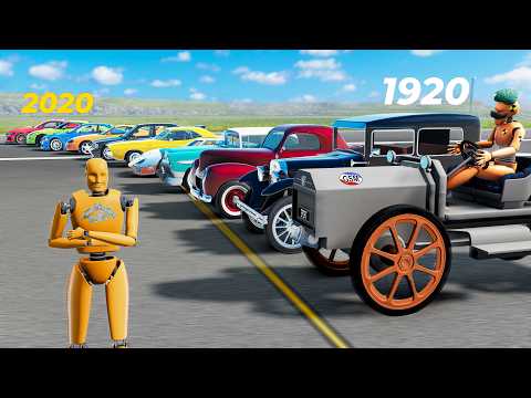 Race Cars 100 Years : Oldest to Newest Cars (1920 - 2020) - Beamng drive