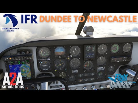 A2A Simulations Comanche 250 - VA Poor Weather IFR Flight - EGPN to EGNT  Microsoft Flight Simulator